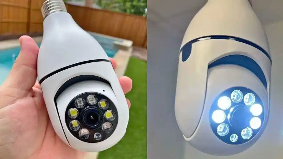 Smart bulp camera v380 apps.6 month warranty