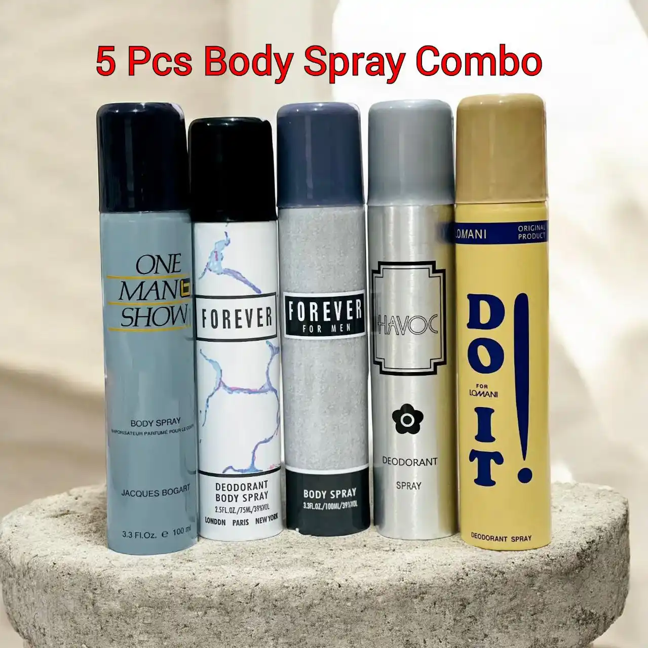 5 Pcs Body Spray Combo (100 ml per Bottle)এখনি অর্ডার করলে পাবেন ( ঈদ অফার হোমডেলিভারি চার্জ ফ্রী)