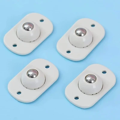 4pcs Self Adhesive Caster Wheels 360 Degree Rotation Mini Swivel Casters Wheel For Furniture Storage Box Roller Cabinet Trash