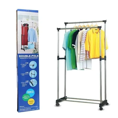 Double Pole Clothes Rack