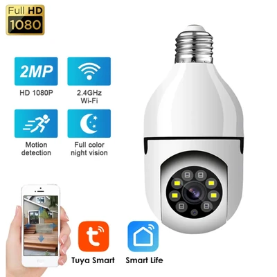 V380 3MP E27 Bulb WIFI Camera PTZ HD Infrared Night Vision Two Way Talk Baby Monitor Auto Tracking For Home Security Spot Deliver